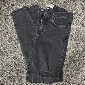 Agolde Black Ankle Cropped Jeans